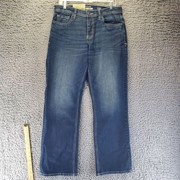 Reclaim Jeans Mens 31x32 Blue Regular Bootleg 5-Pocket Stretch Denim - Picture 1 of 14